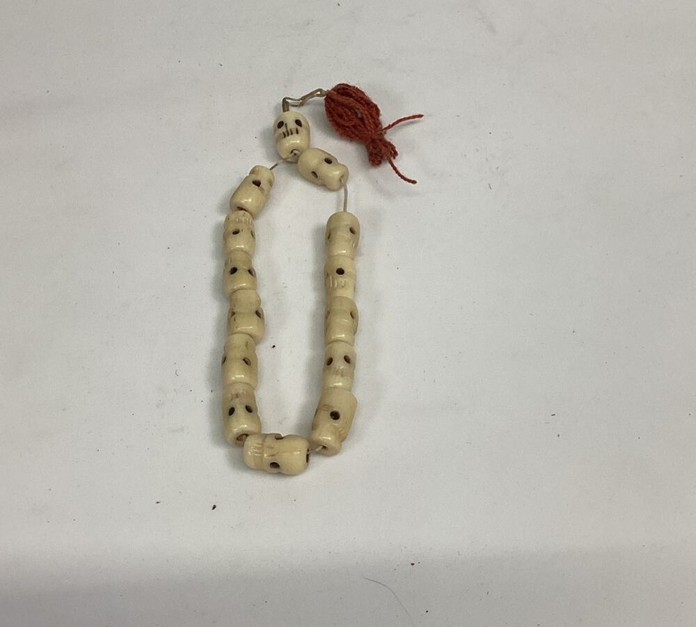 Antique Hand Carved 14 Skulls Praying Beads